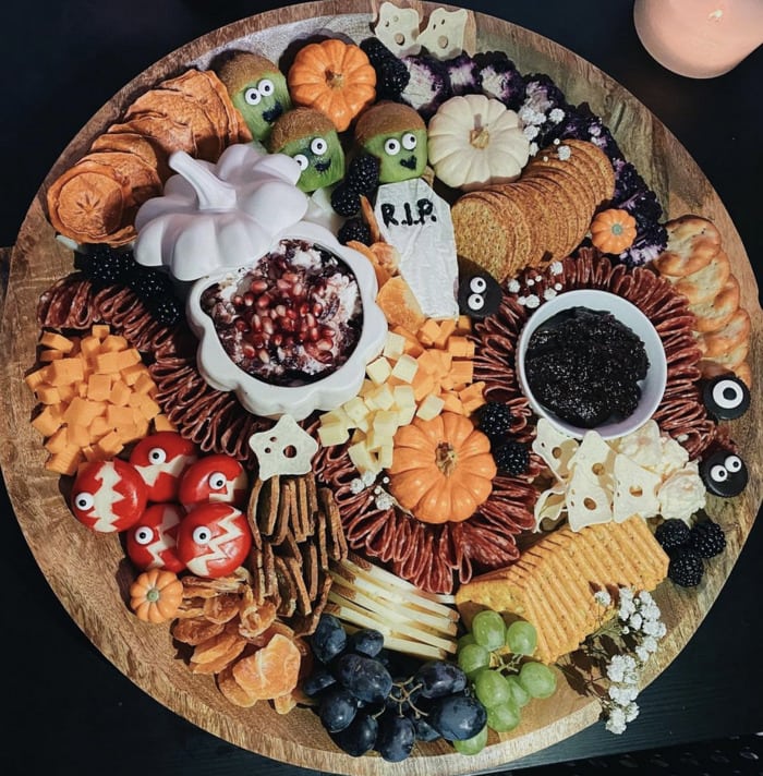 Halloween Charcuterie Boards - Monster Cheese Board