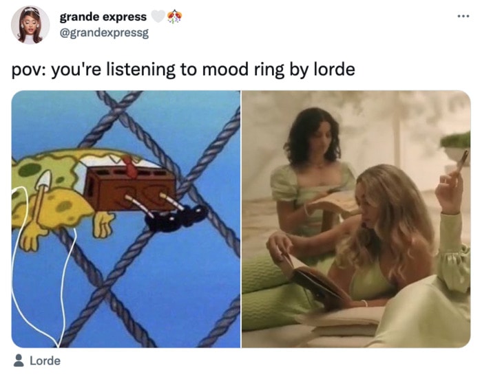 Lorde Memes - Lorde Mood Ring Music Video Tweets