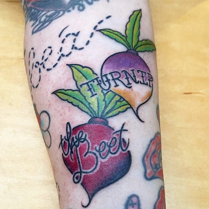 Pun tattoos - turnip the beet