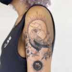 Virgo Tattoo - raven glyph tat