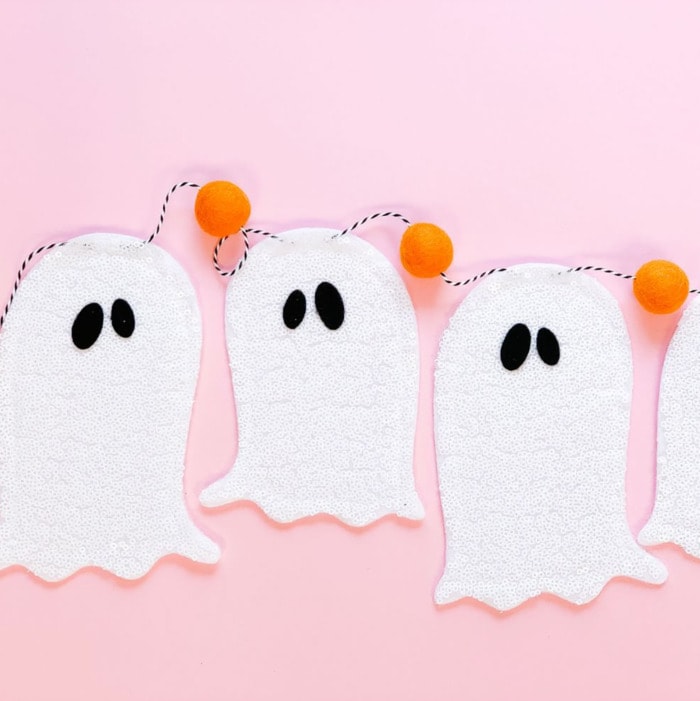 West Elm Halloween Collection - Pearl & Jane Sequin Ghost Felt Garland