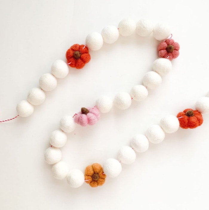 West Elm Halloween Collection - Pearl & Jane Pretty Little Pumpkin Felt Garland