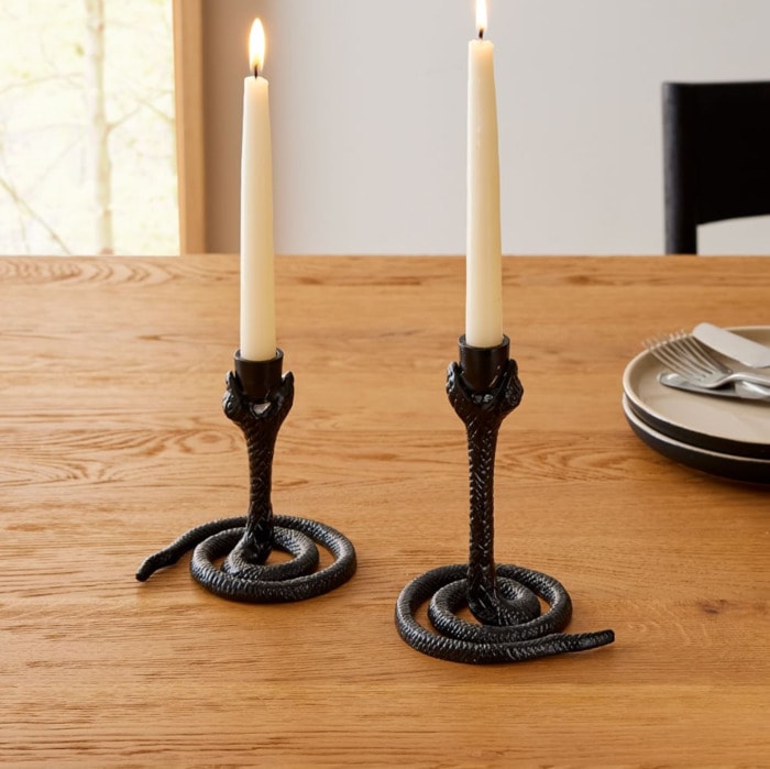 West Elm Halloween Collection - Metal Snake Taper Holder