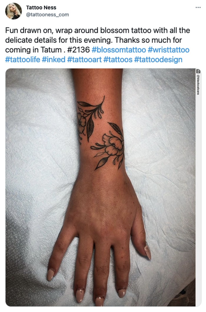 Wrist Tattoos - wraparound design