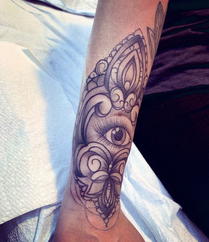 Wrist Tattoos - intricate eye design