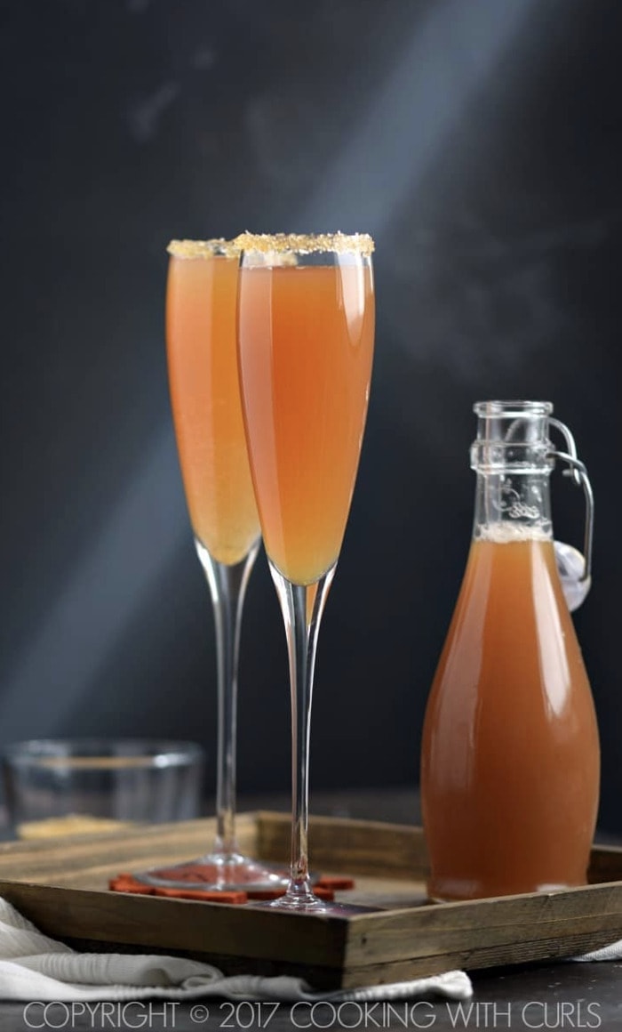 Fall Cocktails - Apple Cider Champagne Cocktail