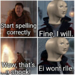 Fine I Won't Meme - incorrect spelling