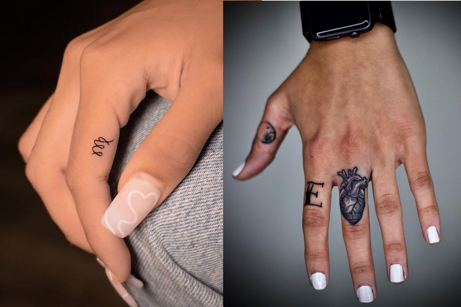 Tiny finger tattoos: Những hình xăm trên ngón tay đã trở thành một trào lưu trong giới thời trang của năm 2024 và chúng ta thi nhau tìm kiếm những thiết kế tuyệt đẹp cho ngón tay của mình. Với những hình xăm mini nhỏ nhắn, chúng sẽ mang lại cho chúng ta cảm giác mới lạ và nổi bật hơn.
Translation: Finger tattoos have become a trend in the fashion world of 2024 and we are all searching for beautiful designs for our fingers. With these tiny mini tattoos, they will bring us a new and unique feeling.