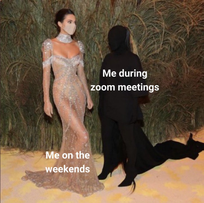 Kim Kardashian Met Gala Memes - zoom meetings