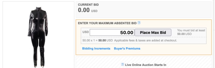 Mad Max Fury Road - Absentee Bidding