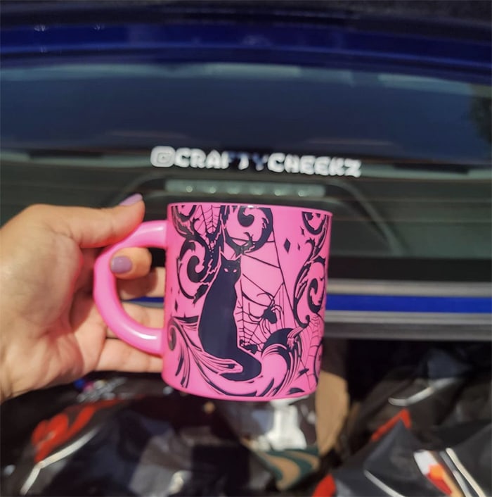 Starbucks Halloween Cups - Hot Pink Ceramic Cat Mug