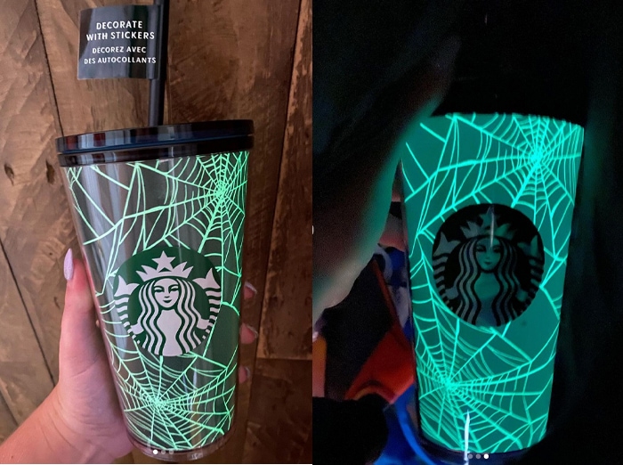 Starbucks Halloween Cups - Glow in the Dark Spiderweb Tumbler