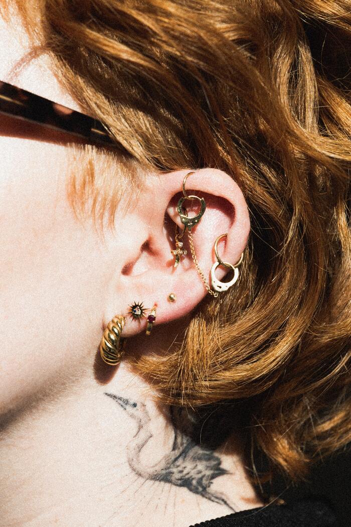Cartilage Piercing - multiple piercings on ear