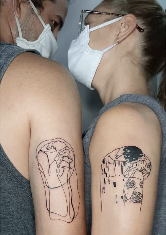 Couple Tattoos - abstract
