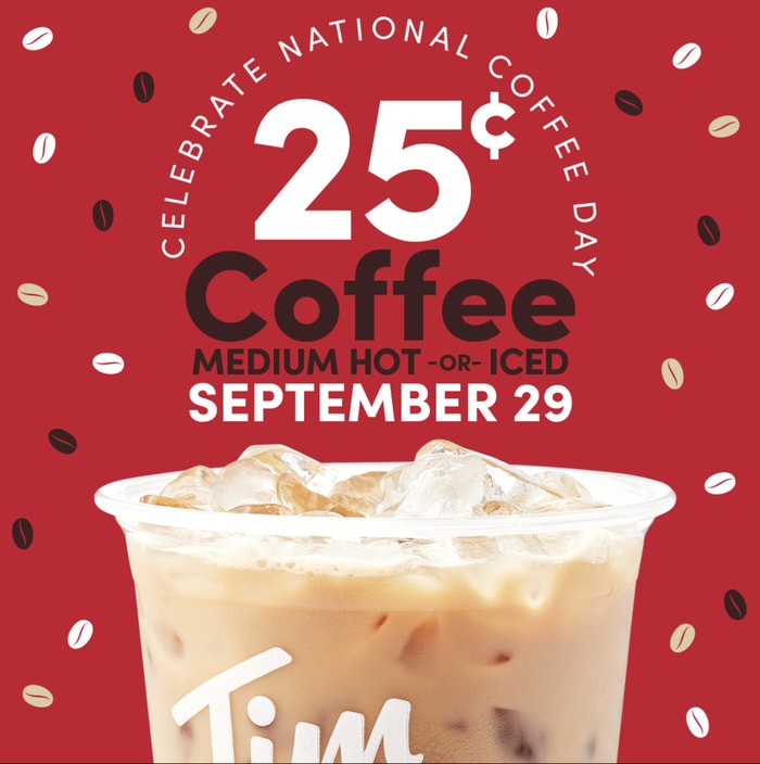 National Coffee Day Deals 2022 - Tim Hortons