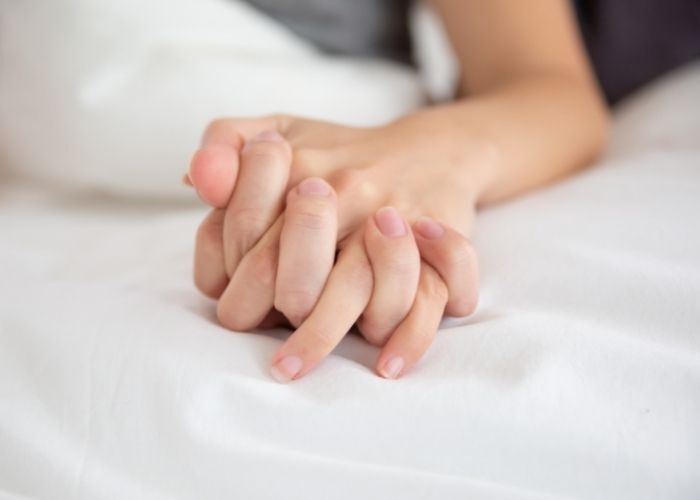 69 Position - holding hands