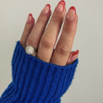 Christmas Nail Designs - red tips