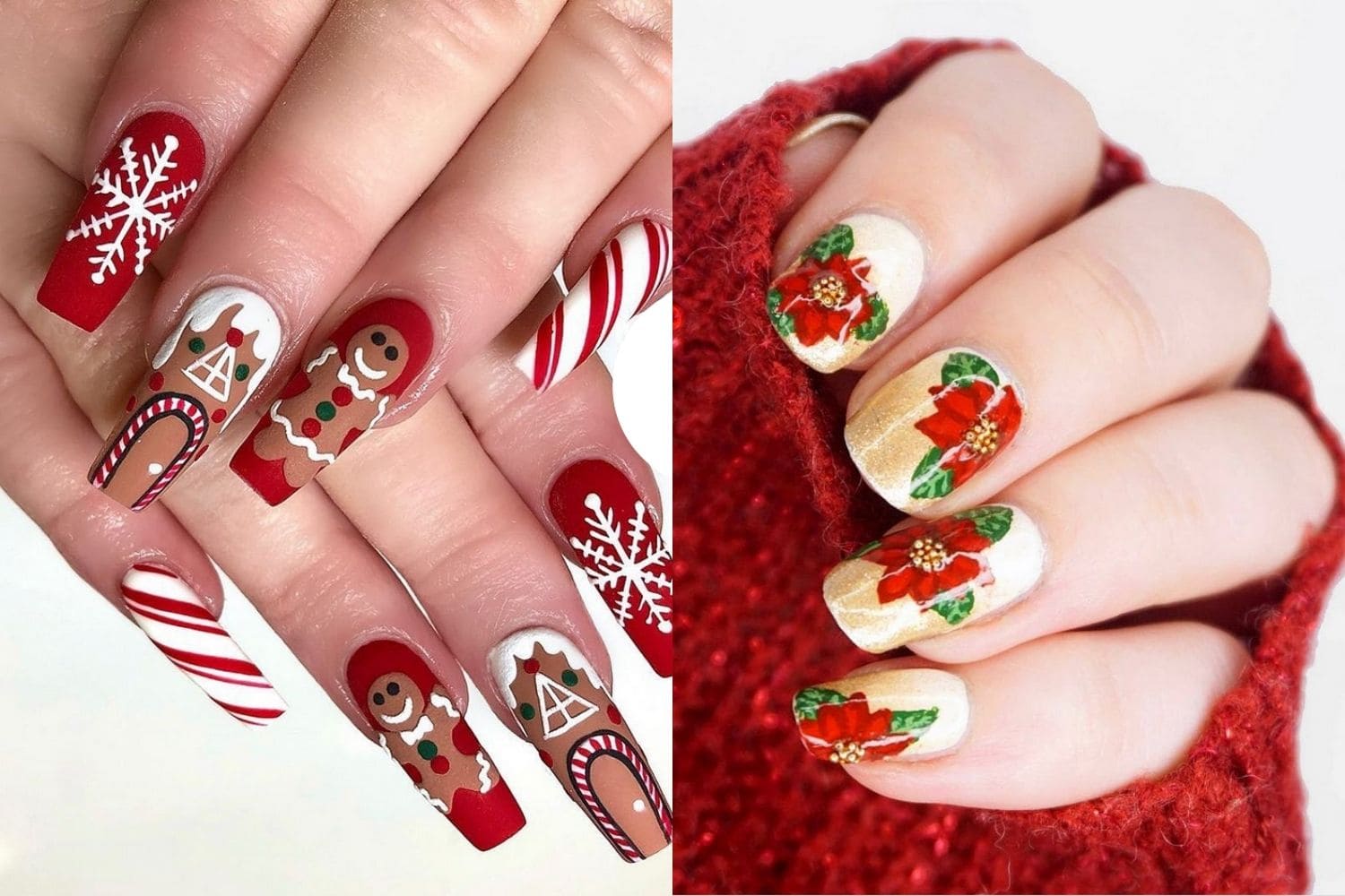 21 Christmas Nail Designs to Spread the Holiday Cheer - Let's Eat Cake