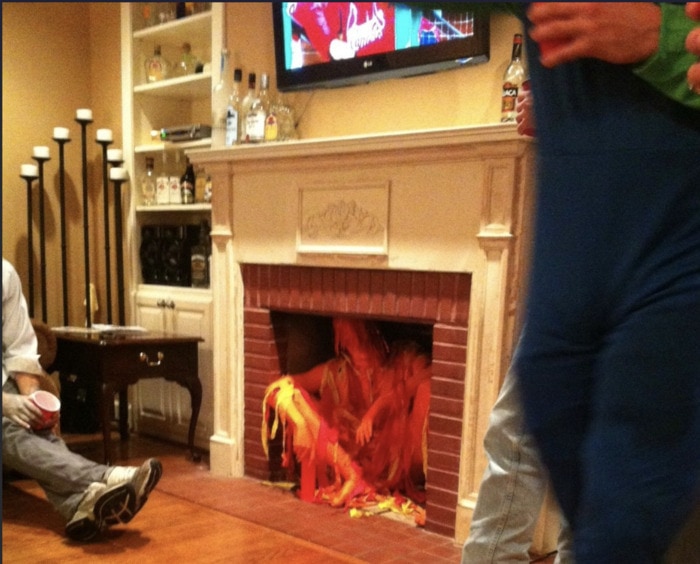 Funny Halloween Costumes - Fireplace