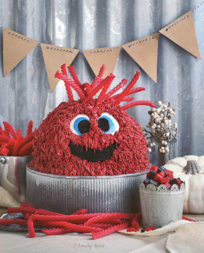 Halloween Cakes - Red Twizzler Monster Cake