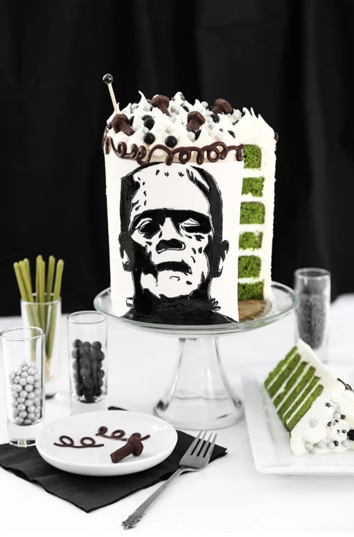 Halloween Cakes - Frankenstein's Monster Sprinkle Bakes