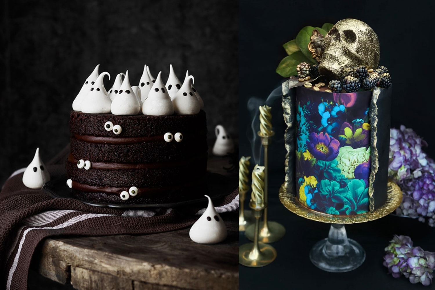 DIY Spooky Halloween Skull Cake - Strange & Charmed