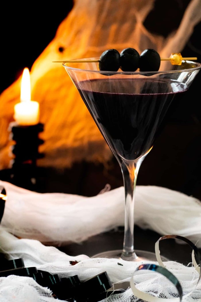 Halloween Cocktails - Black Widow Mocktail