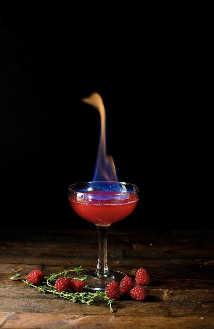 Halloween Cocktails - Flaming Dragon's Blood