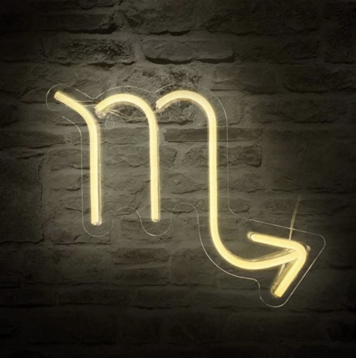 Scorpio Gift Guides - Neon Glyph sign