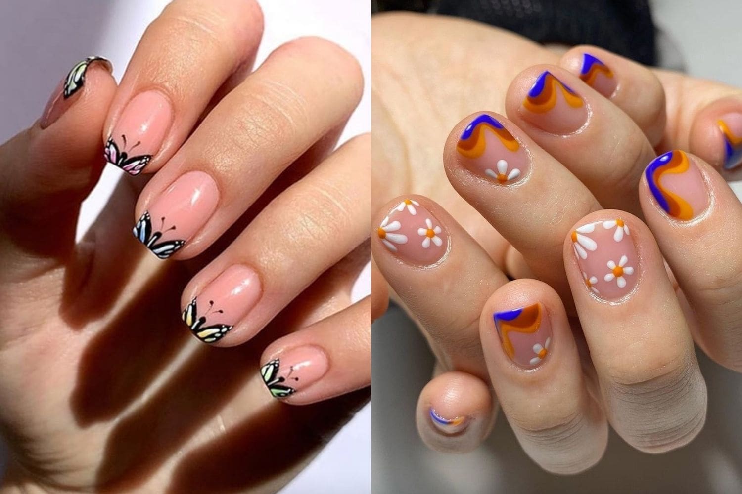 6. French Tip Natural Nail Designs for Short Nails - wide 7