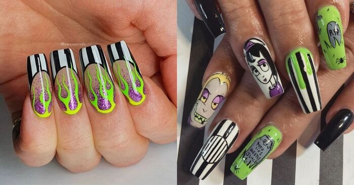 Beetlejuice Nails