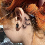Behind the Ear Tattoos - bats