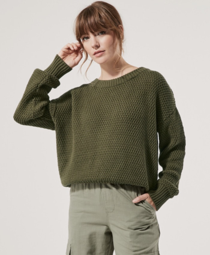 Fall Sweaters - Pact Honeycomb Crew