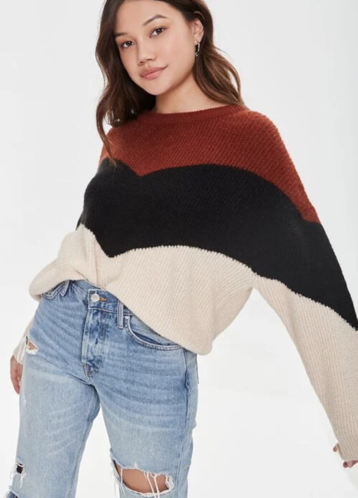 Fall Sweaters - Forever 21 Colorblock Chevron Knit