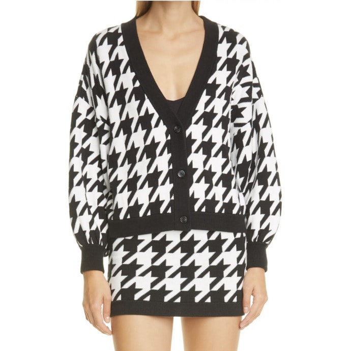 Fall Sweaters - Alice + Olivia Houndstooth Cardigan
