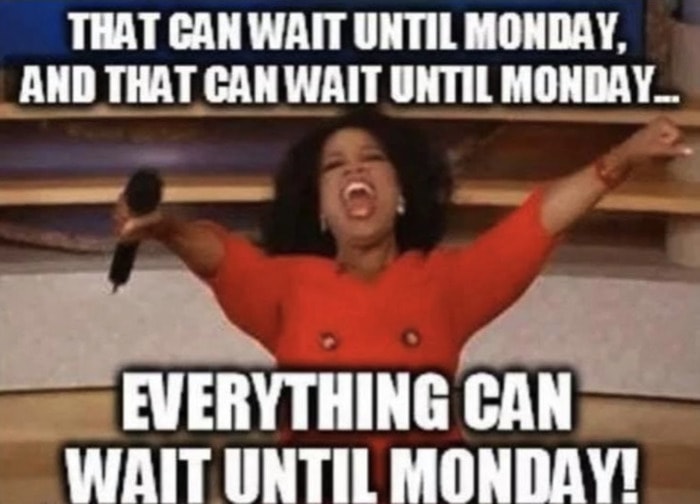 Friday Meme - wait til Monday