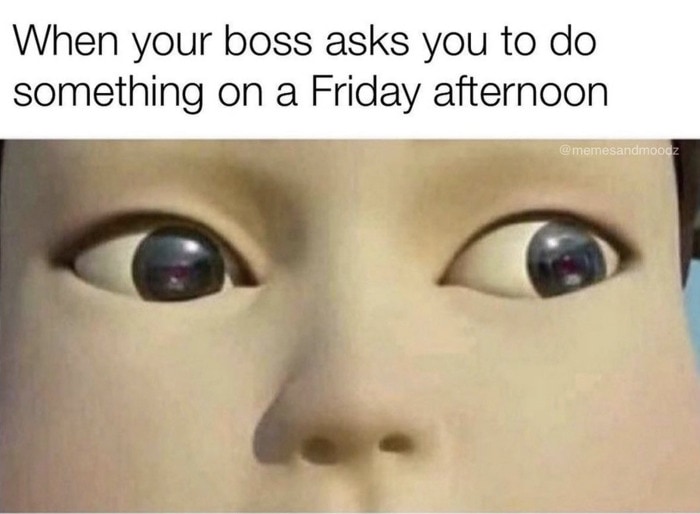 Friday Meme - afternoon work