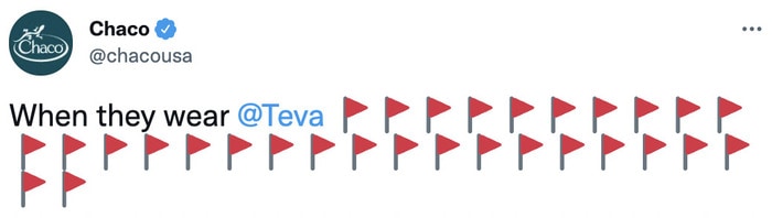 red flag meme - chacos teva