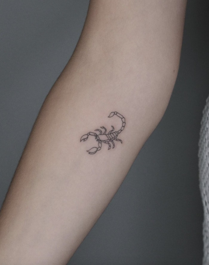 Scorpio Tattoos - small scorpion