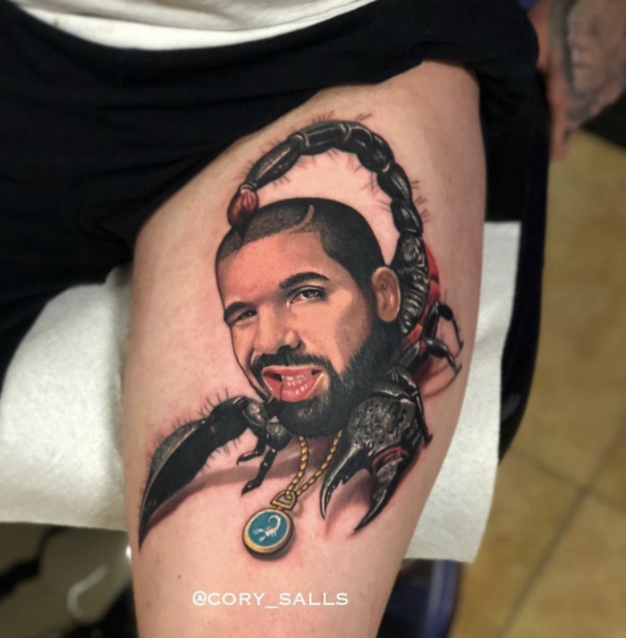 Scorpio Tattoos - Drake scorpion