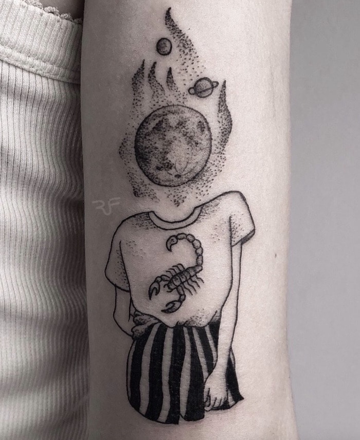 Scorpio Tattoos - disembodied scorpion tee