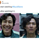Squid Game Memes - before and after