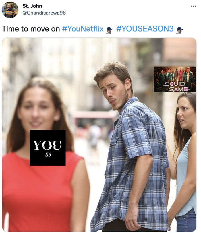 you season 3 tweets - you vs squid game