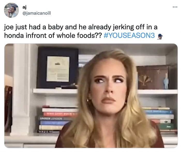 you memes season 3 tweets - joe adele