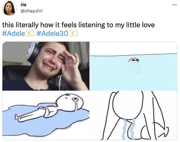 Adele 30 Memes and Tweets Reactions - listening to My Little Love