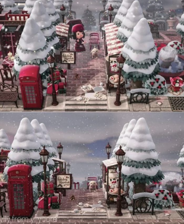 Animal Crossing Christmas Ideas - Market street