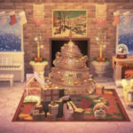 Animal Crossing Christmas Ideas - Gold living room