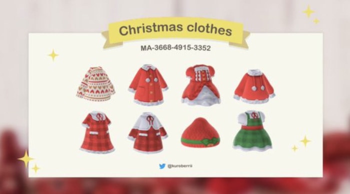 Animal Crossing Christmas Ideas - christmas clothes custom design