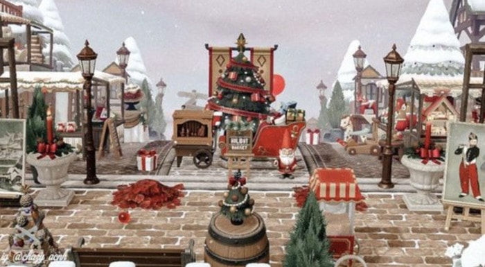 Animal Crossing Christmas Ideas - Town square
