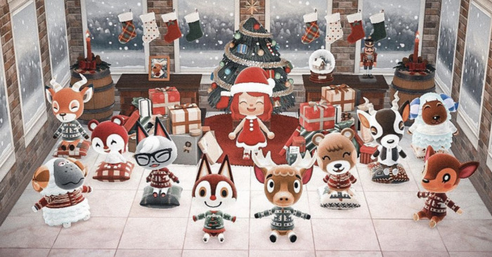Animal Crossing Christmas Ideas - Villagers together